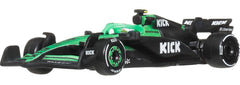 Hot Wheels Premium Formula 1 Toy Car 2-Pack, Set of 2 1:64 Scale Die-Cast Scale KICK Sauber F1 Team Racecars Featuring #27 Nico Hulkenberg & #5 Gabriel Bortoleto