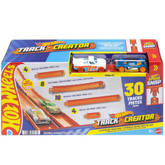 Hot Wheels Track Creator Deluxe Track Pack With 2 Toy Cars, 25 Feet Of Different Speed Snap Tracks