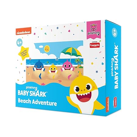 Funskool-Baby Shark Beach Adventure,Educational,48 Pieces,Puzzle,for 4 Year Old Kids and Above,Toy