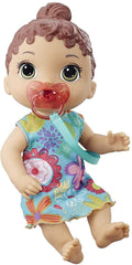 Baby Alive Baby Lil Sounds Brown Hair Interactive 10 Sounds Baby Doll with Pacifier for Kids Ages 3 and Up