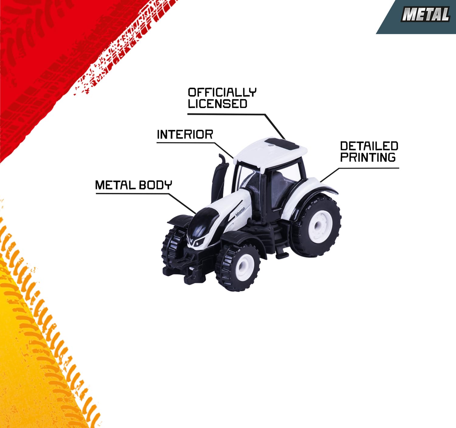 Majorette Farm 5 Pack Set - Metal Tractor Toy with Trailer Accessories & Moving Parts for Kids & Collectors, Styles & Design May Vary - Only 1 Pack Included