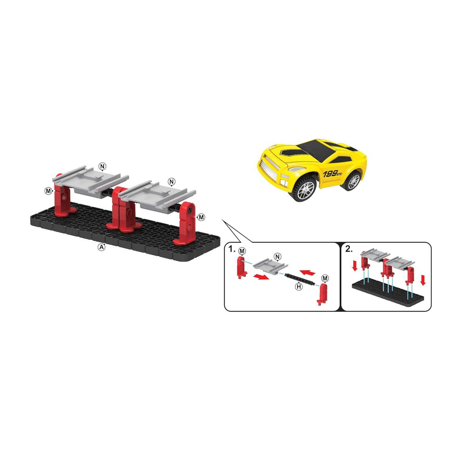Buy Playzu 23 pcs Single 360 Degree Loop Racing Track Game with ...