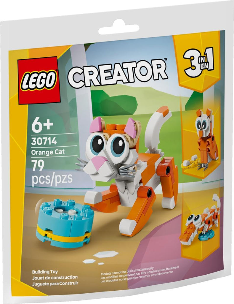 LEGO CREATOR 3IN1 Orange Cat Building Kit For Ages 6 Years &amp; Up