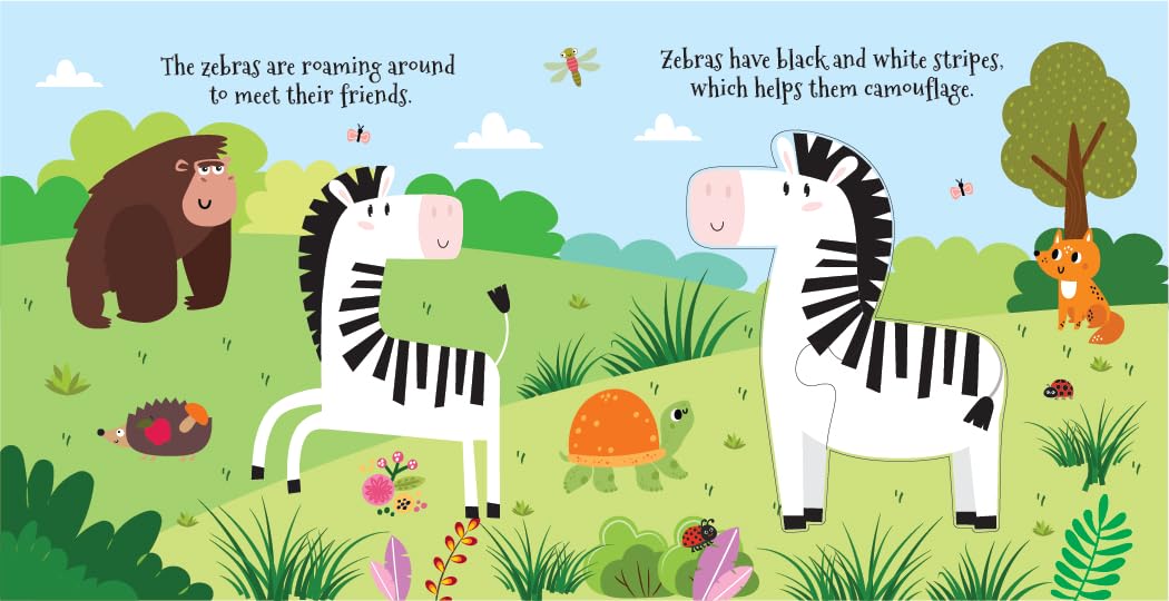 Booktopus Square Puzzle Board Book - Jungle Friends Learning Puzzle with Easy Grip Pieces - Educational Toys for Kids 4+