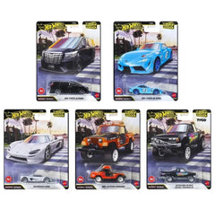 Hot Wheels Premium 2026 Boulevard 1:64 Scale Pack Of 5 Full Metal Body Construction & Real Riders Tires for Collectors