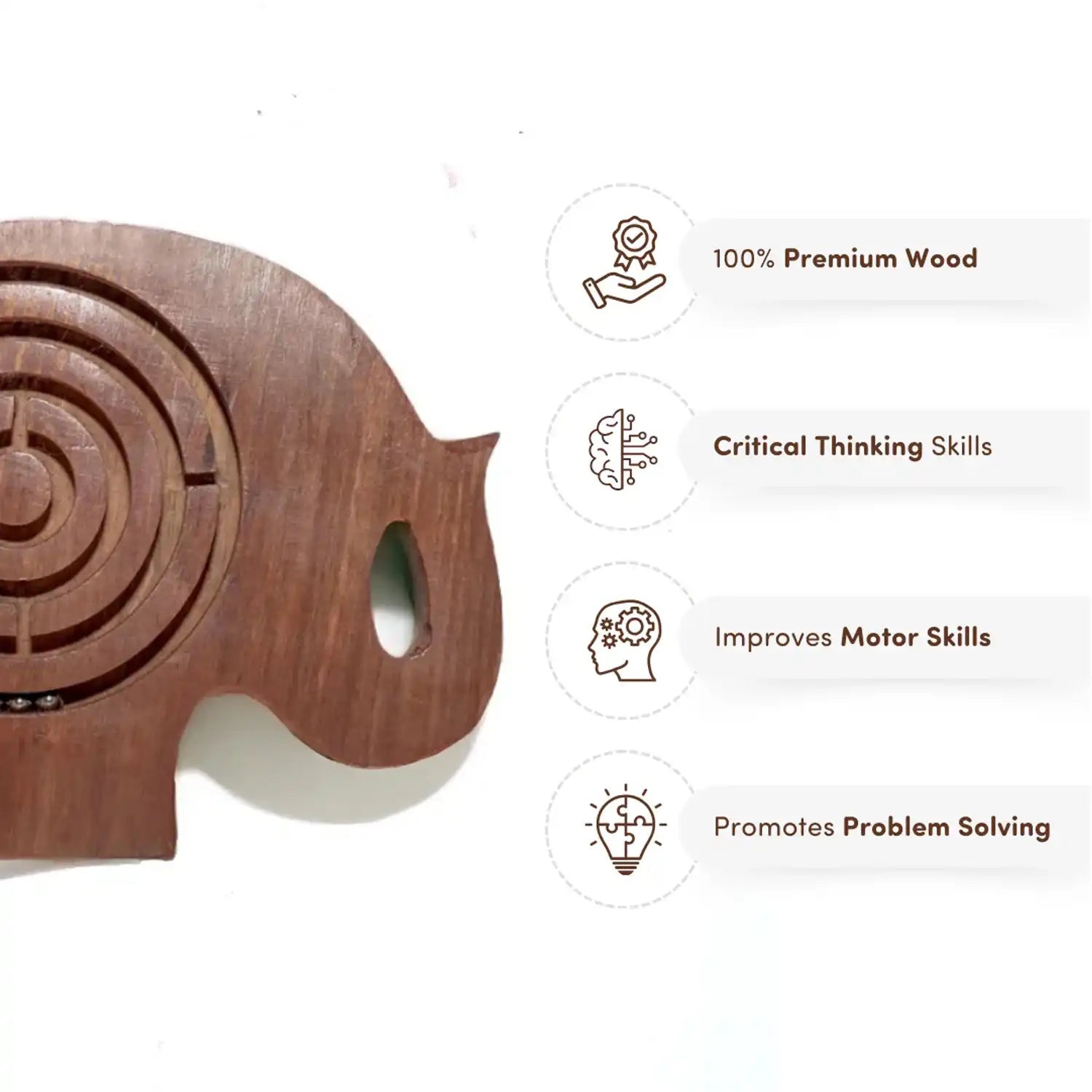 Mittimate Elephant Maze & Labyrinth Puzzle – Bhool Bhulaiyaa Board Game for Kids | Fun Indoor Brain Teaser & Activity Toy