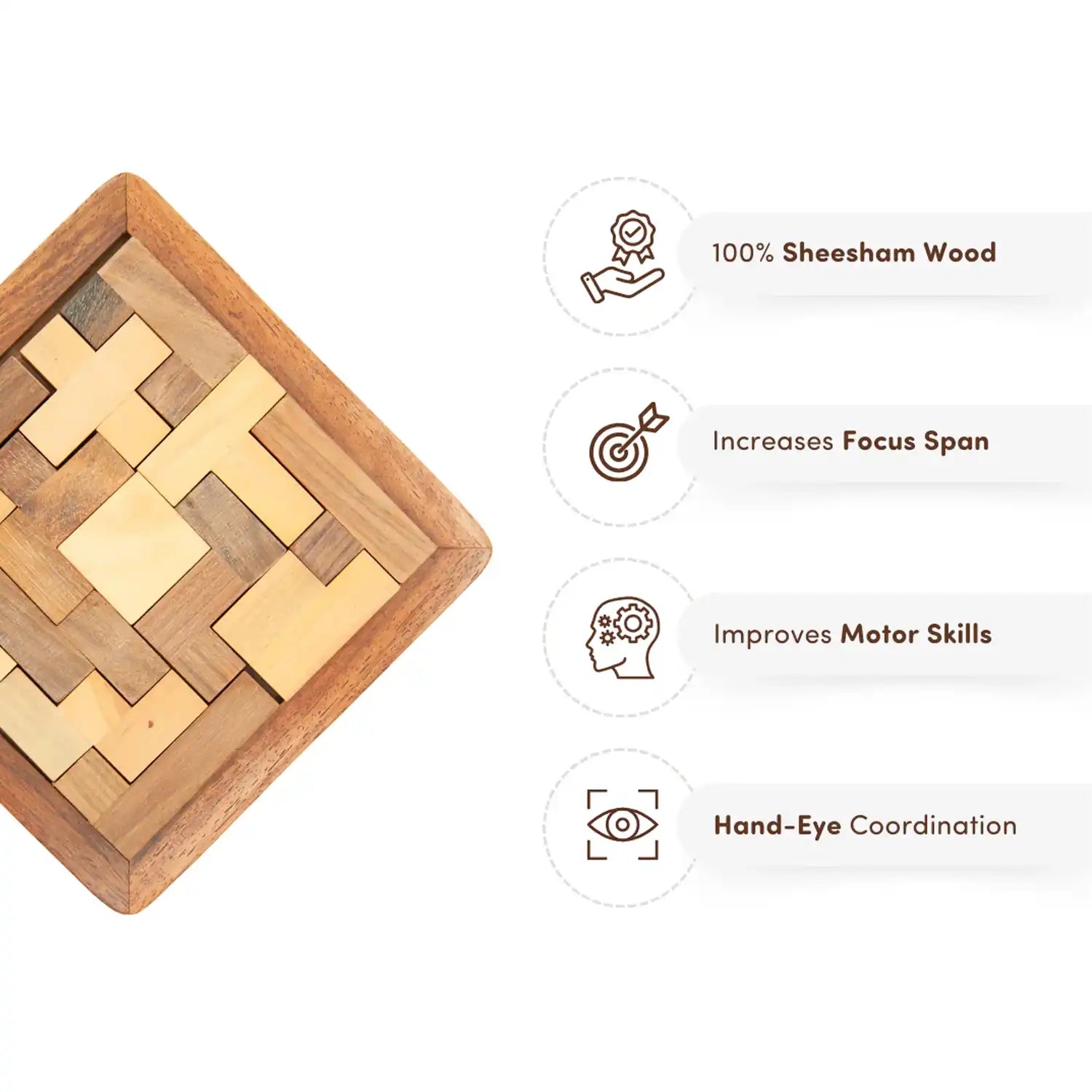 Mittimate Wooden Solid Pentomino Puzzle – Brain-Boosting Jigsaw Game for Kids (6+) | Fun, Learning & Perfect Birthday Gift