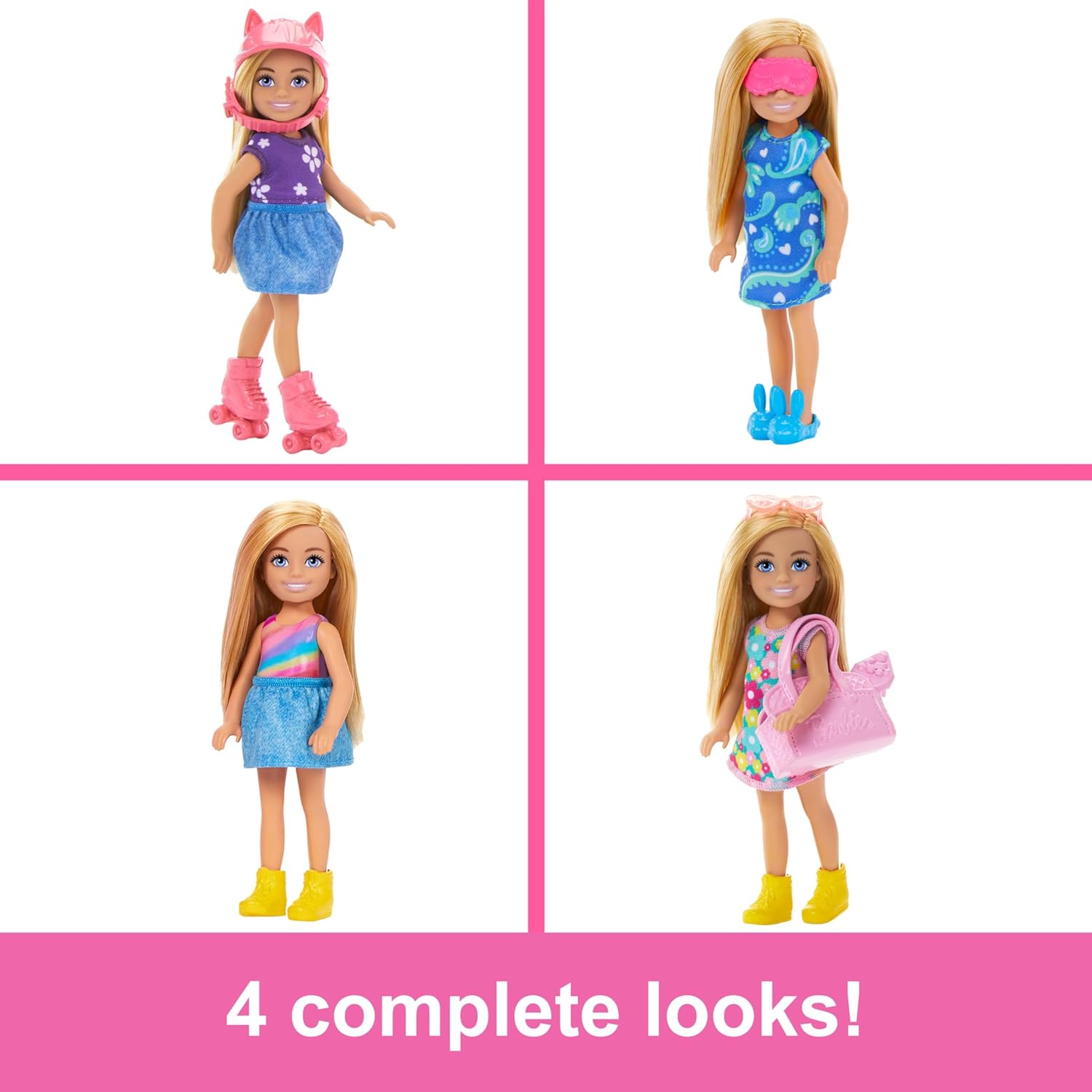 Barbie Chelsea Doll & Closet Toy Playset with 15 Pieces Clothes & Accessories Included, Foldable Set for On-The-Go Play & Storage for Kids Ages 3+