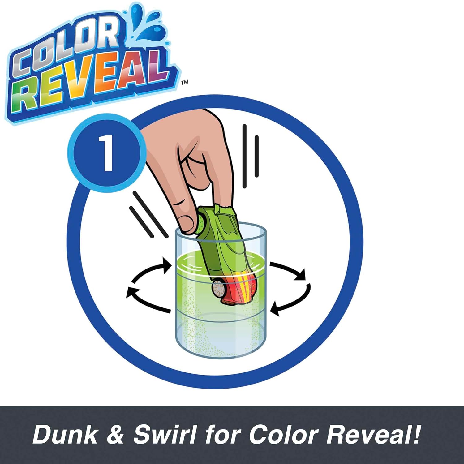 Hot Wheels Set of 2 Color Reveal Vehicles in 1:64 Scale with Surprise Initial Reveal & Repeat Color-Change Feature in Very Warm & ICY Cold Water (Design Styles May Vary)​