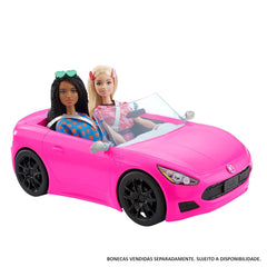 Barbie Convertible 2-Seater Pink Car with Rolling Wheels & Realistic Details Gift for Ages 3 Years and UP