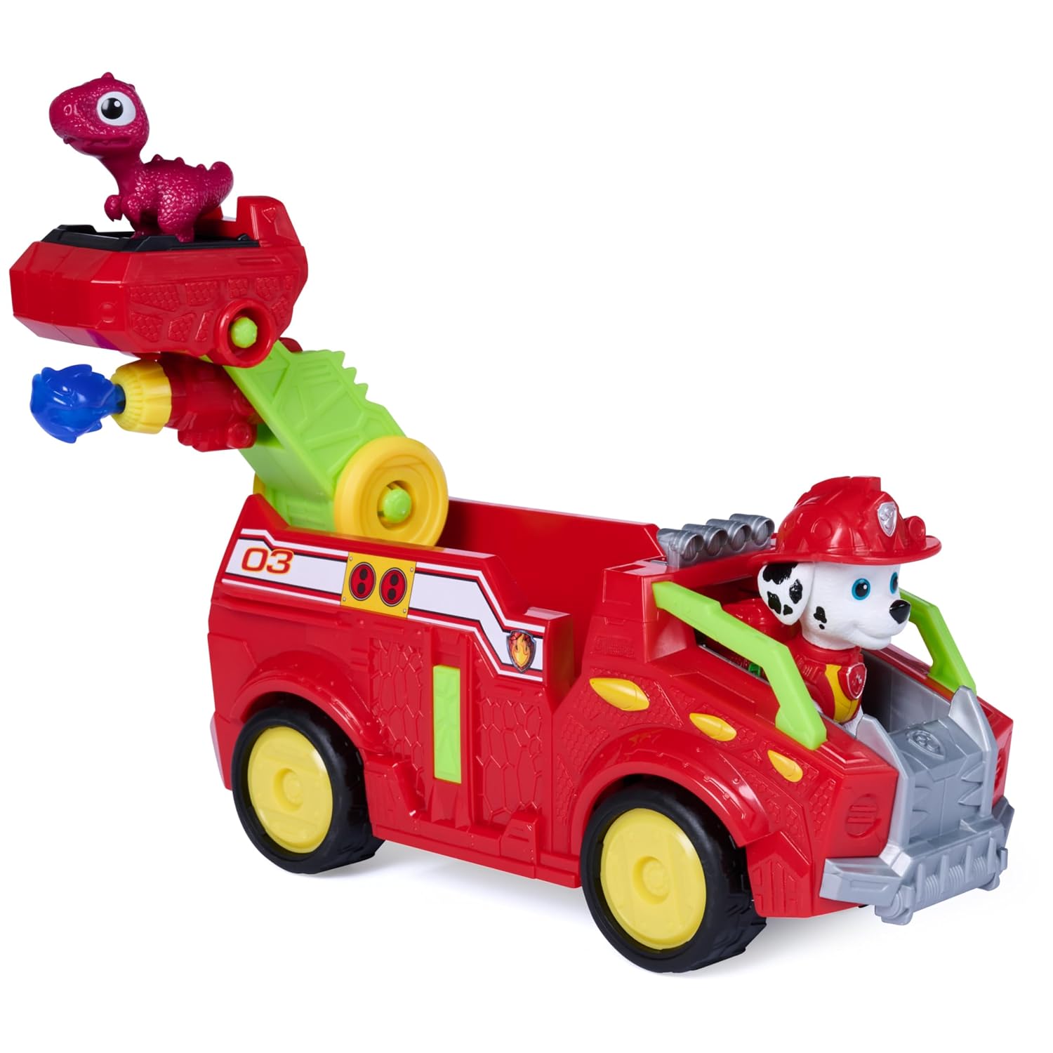PAW Patrol The Dino Film Marshall's Dino Rescue Recycler Action Car Figure For Kids 3 Years and Above
