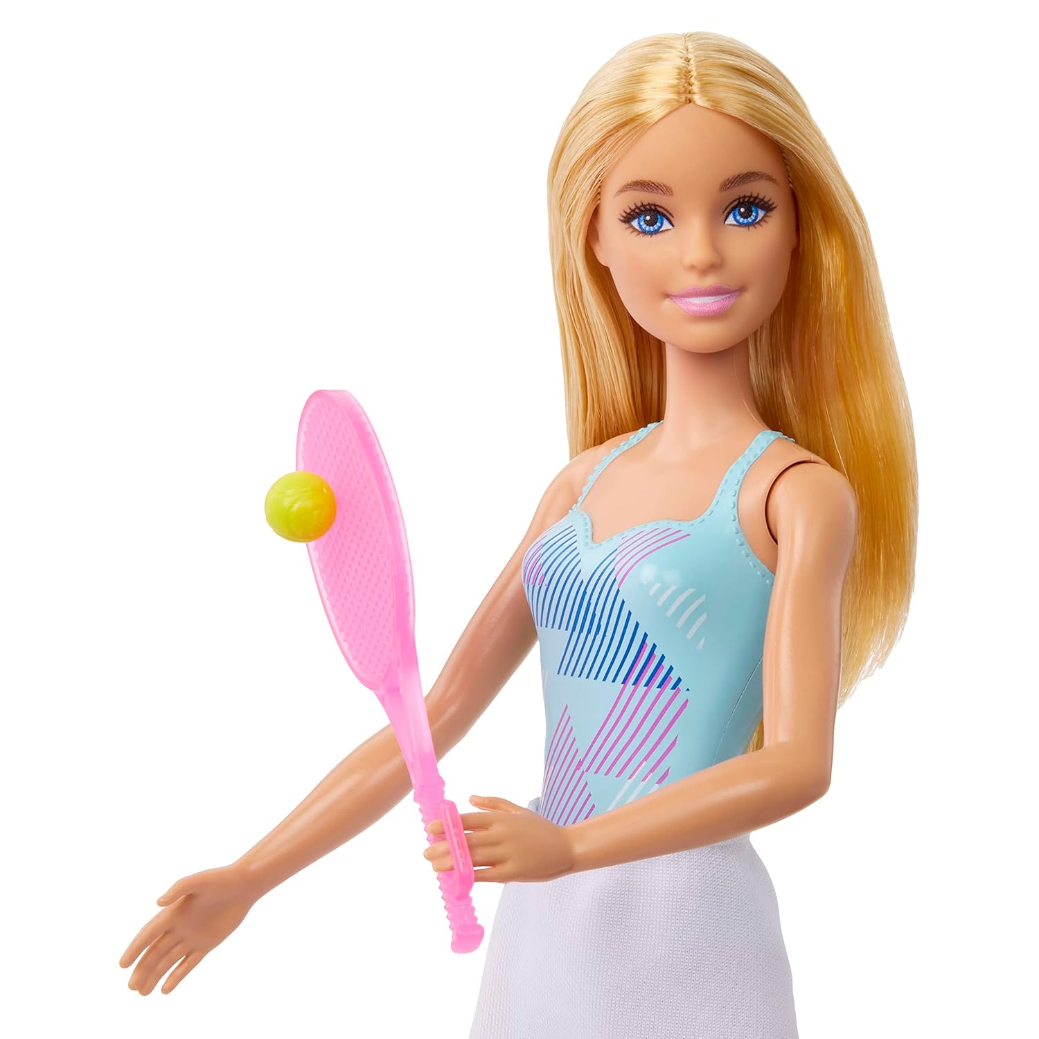 Barbie 12 inches Tennis Player Doll with Cute Tennis Outfit with Shirt,Tennis Racket & Tennis Ball Accessories for Ages 3 Years & Up