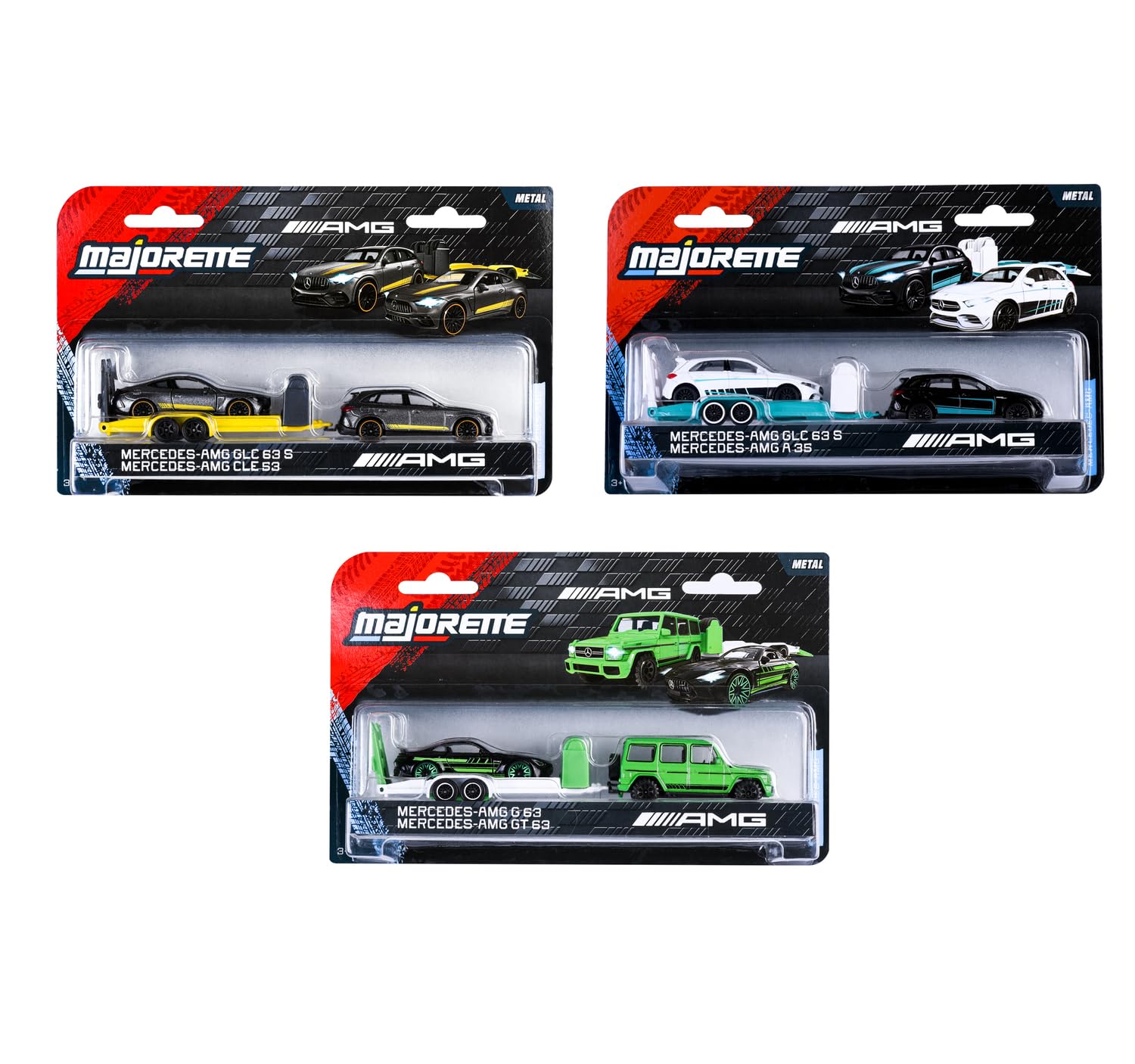 Majorette Auto Mercedes-AMG Deluxe Trailer Playset with Vehicles for Kids & Collectors Styles & Design May Vary - Only 1 Model Included