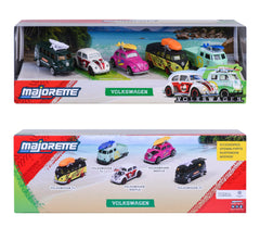 Majorette Volkswagen 5 Pack Set - Metal Toy Car with Freewheel, Suspension & Opening Parts for Kids & Collectors