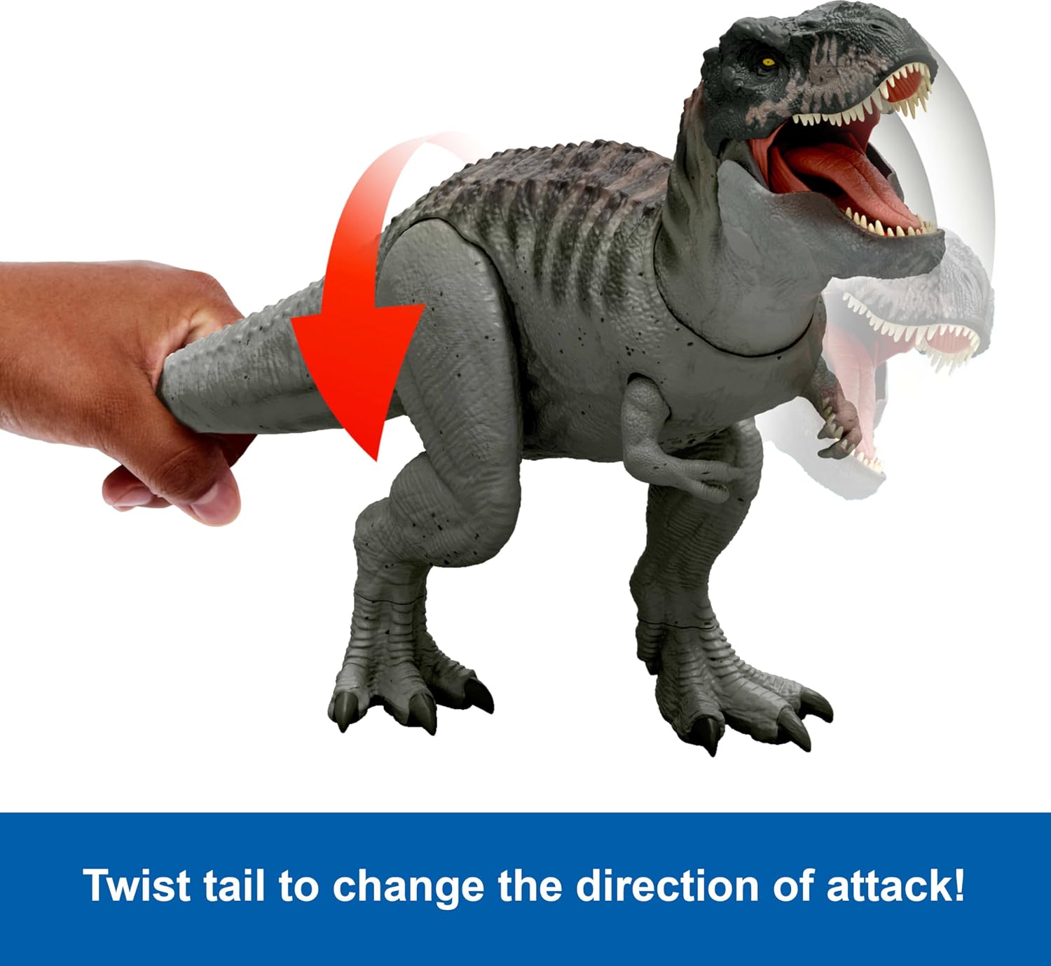 Jurassic World Rebirth Power Devour Tyrannosaurus Rex Dinosaur Figure with Tongue Activated Constant Chomp, Lights & Sounds, Digital Play