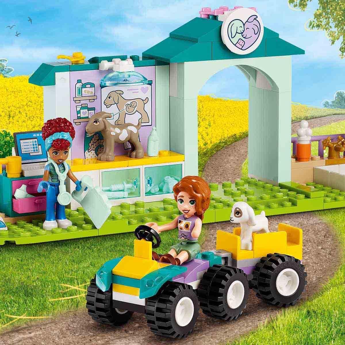 LEGO Friends Farm Animal Vet Clinic Toy Veterinary Care Building Kit For Ages 4+