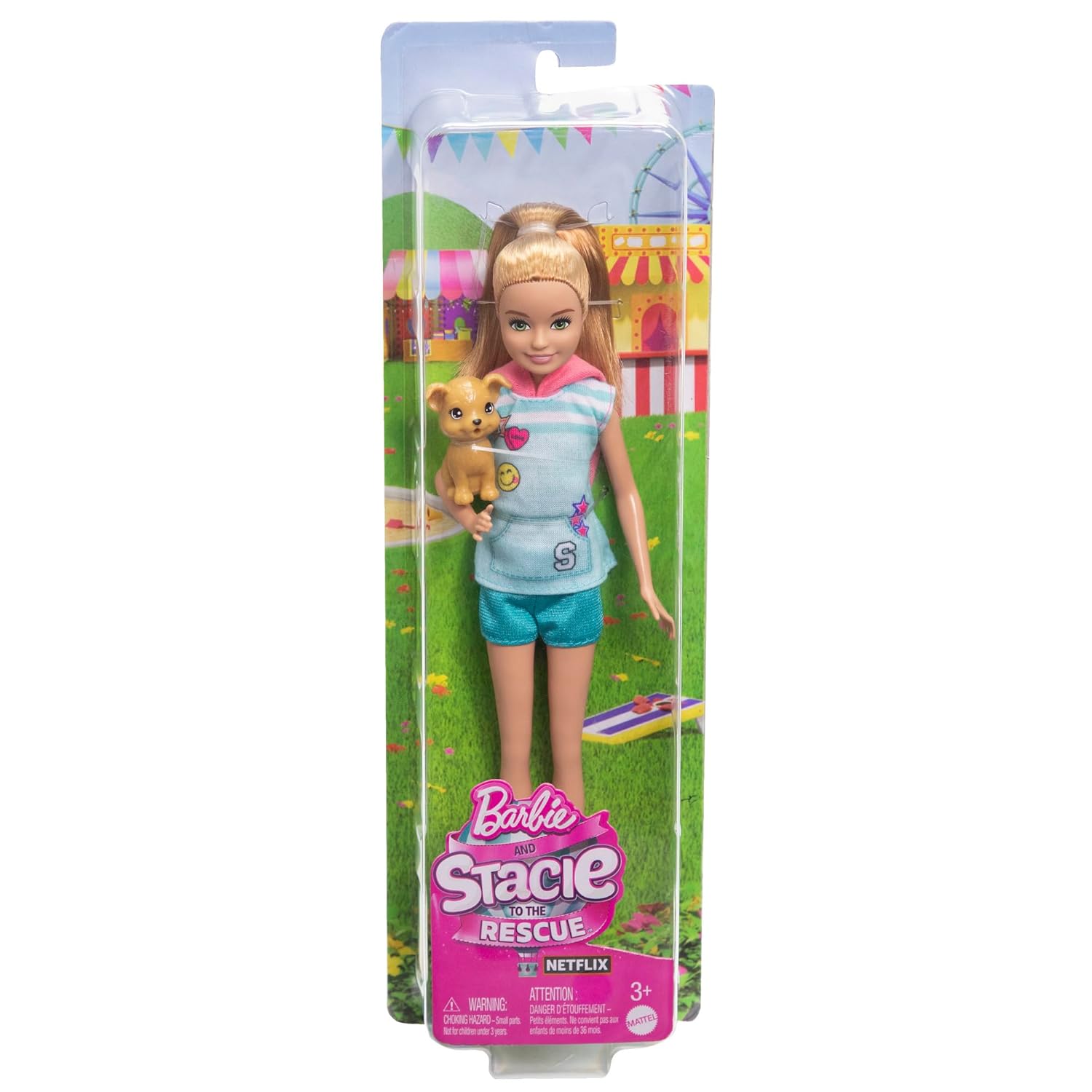 Barbie Stacie Doll with Pet Dog, from Barbie and Stacie to The Rescue Movie For Kids Ages 3+