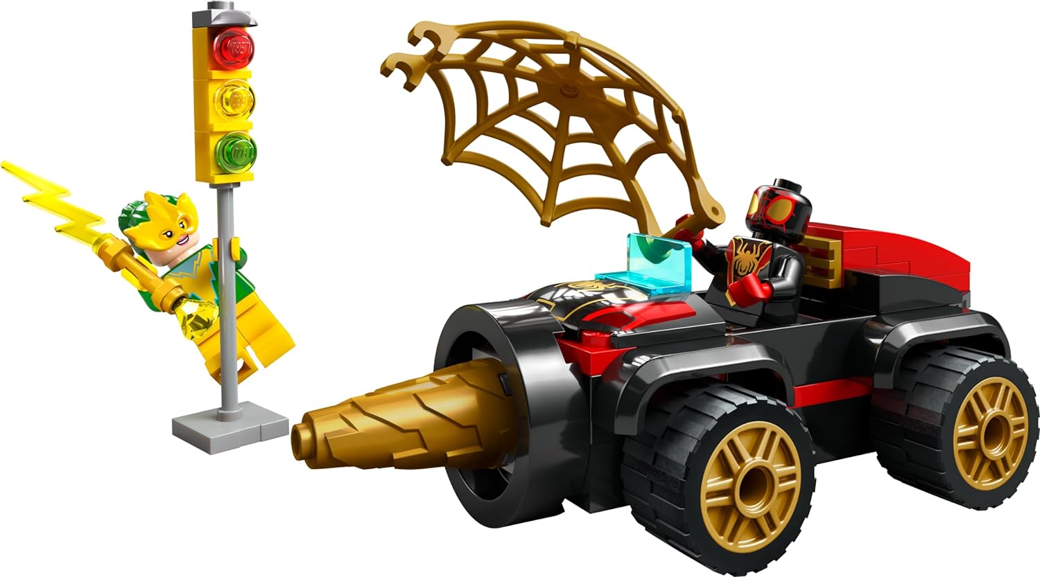 LEGO Marvel Spidey Drill Spinner Vehicle Super Hero Action Building Kit for Ages 4+