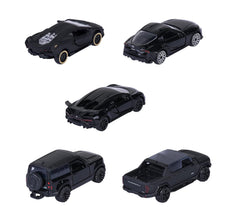 Majorette Black Edition 2.0 5 Pack Set - Metal Toy Car with Freewheel, Suspension & Opening Parts for Kids & Collectors