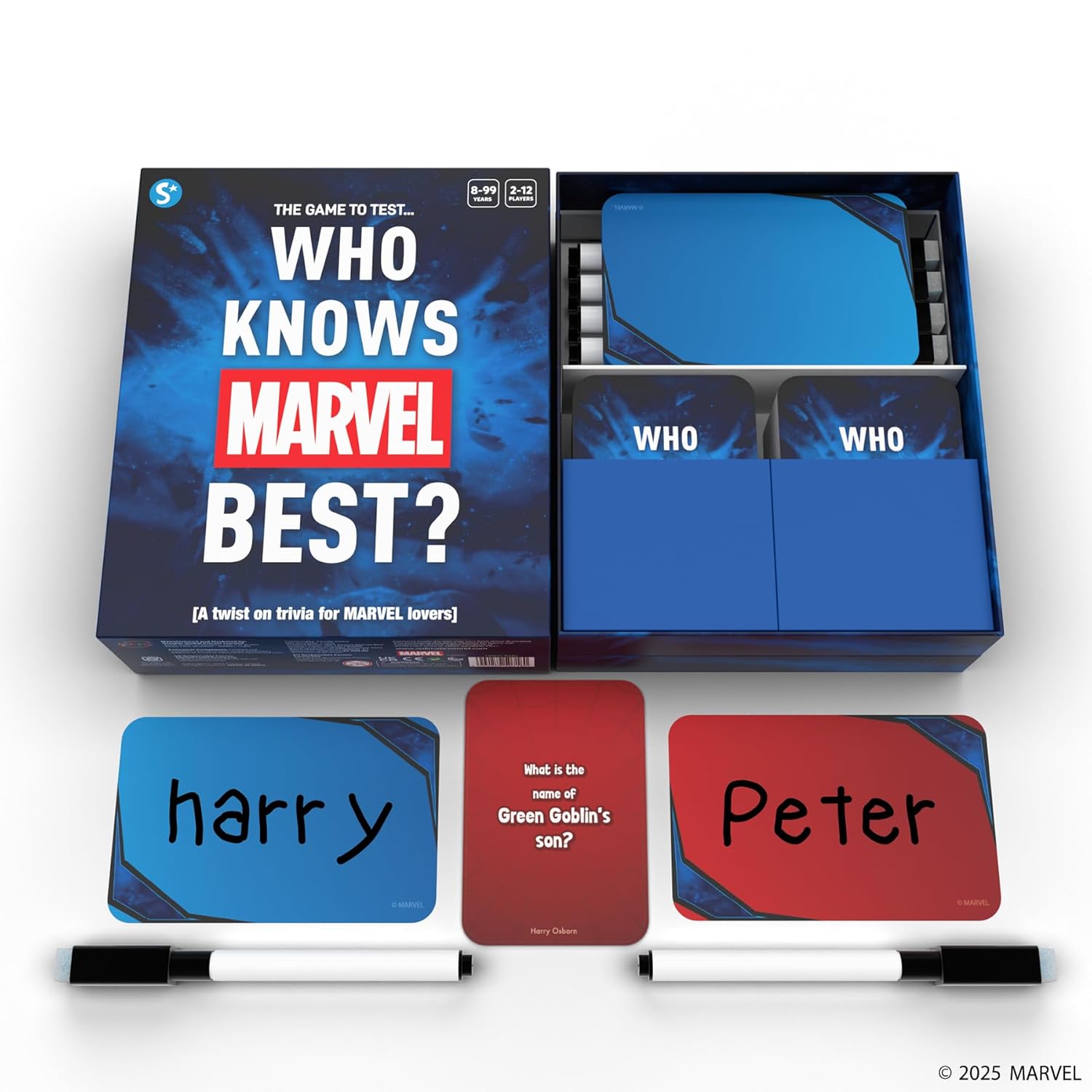 Skillmatics Card Game - Who Knows Marvel Best, Family Party Game For Ages 8+