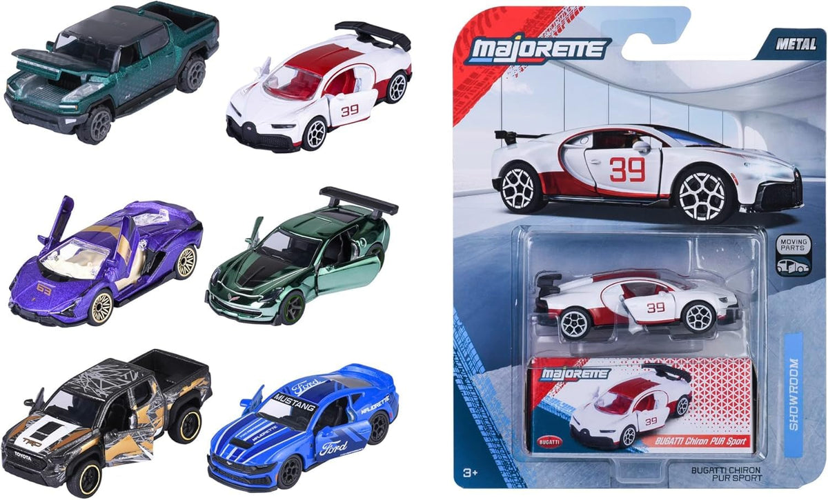 Majorette Auto Showroom Deluxe - Metal Toy Car with Collection Box & Opening Parts for Kids & Collectors Styles & Design May Vary - Only 1 Model Included