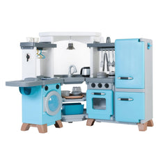 Step2 Cook & Care Corner Kitchen & Nursery for Kids, Interactive Lights & Sounds, Realistic Sink, Fridge, & Washing Machine, Pretend Playset