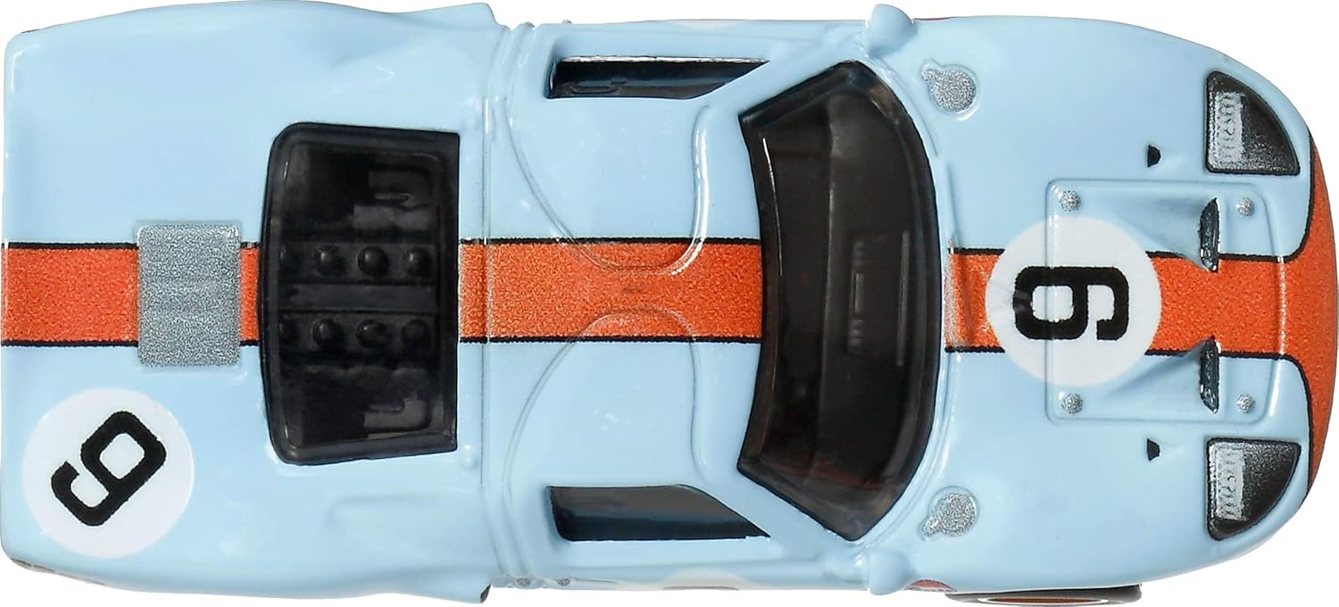 Hot Wheels Premium Gulf Edition Display Set Pack With 1:64 Scale Cars & 1:64 Scale Team Transport Vehicle including Metal Chassis & Real Riders Tires for Collectors