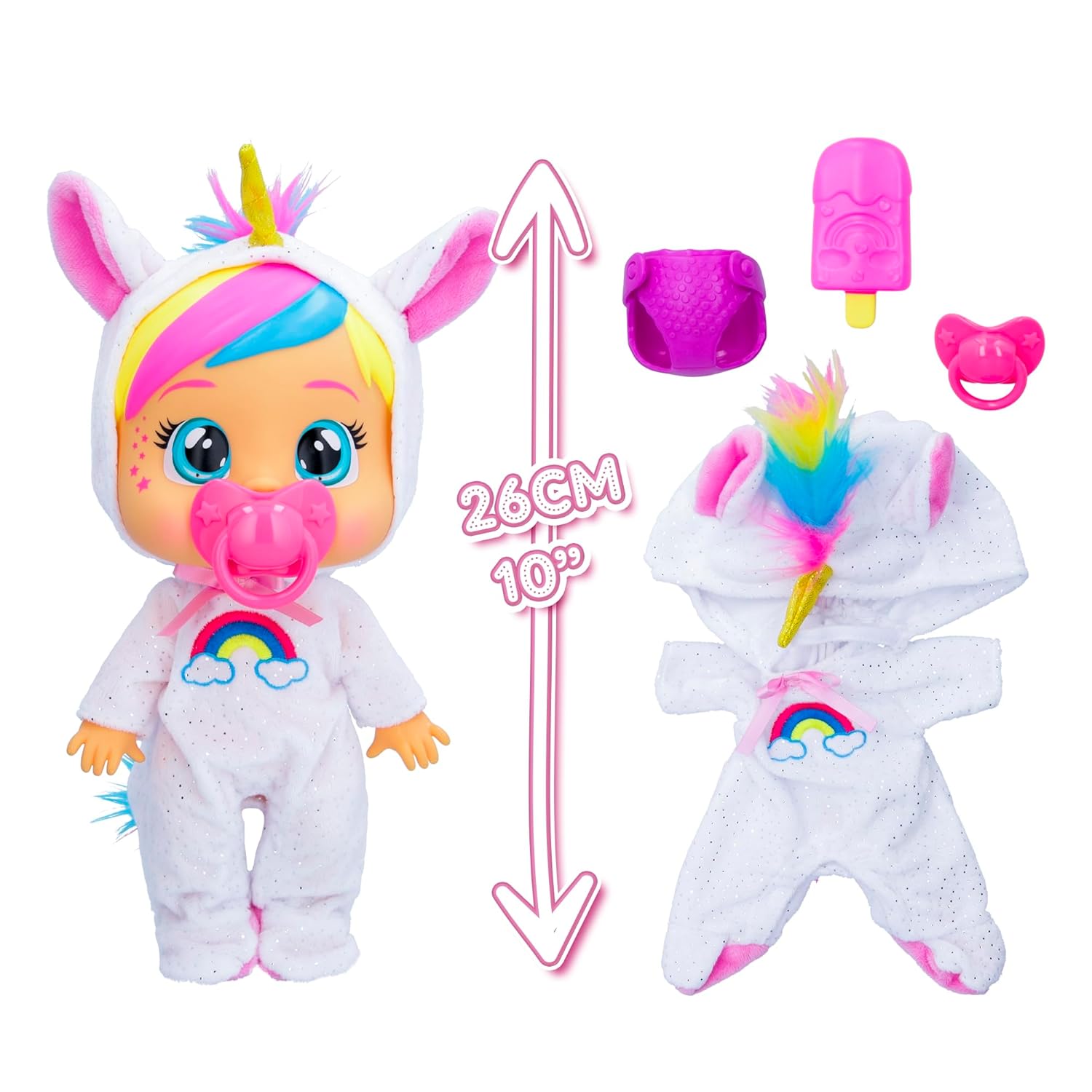 Cry Babies 11'' Loving Care Fantasy Dreamy Doll With Tears And Sounds Feature For Baby And Toddlers Ages 18 Months And Up