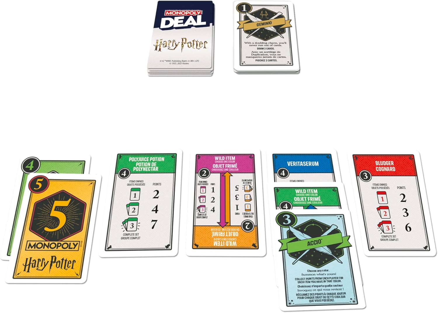 Monopoly Deal Harry Potter Edition Card Game | Quick-Playing Card Game | Fun Games For Families And Kids | Ages 8 And Up
