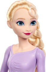 Disney Frozen Elsa Fashion Doll in Purple Look with ICY Creations Playset, Sparkly Dough, 3 Molds & 6 Accessories Inspired by Movie