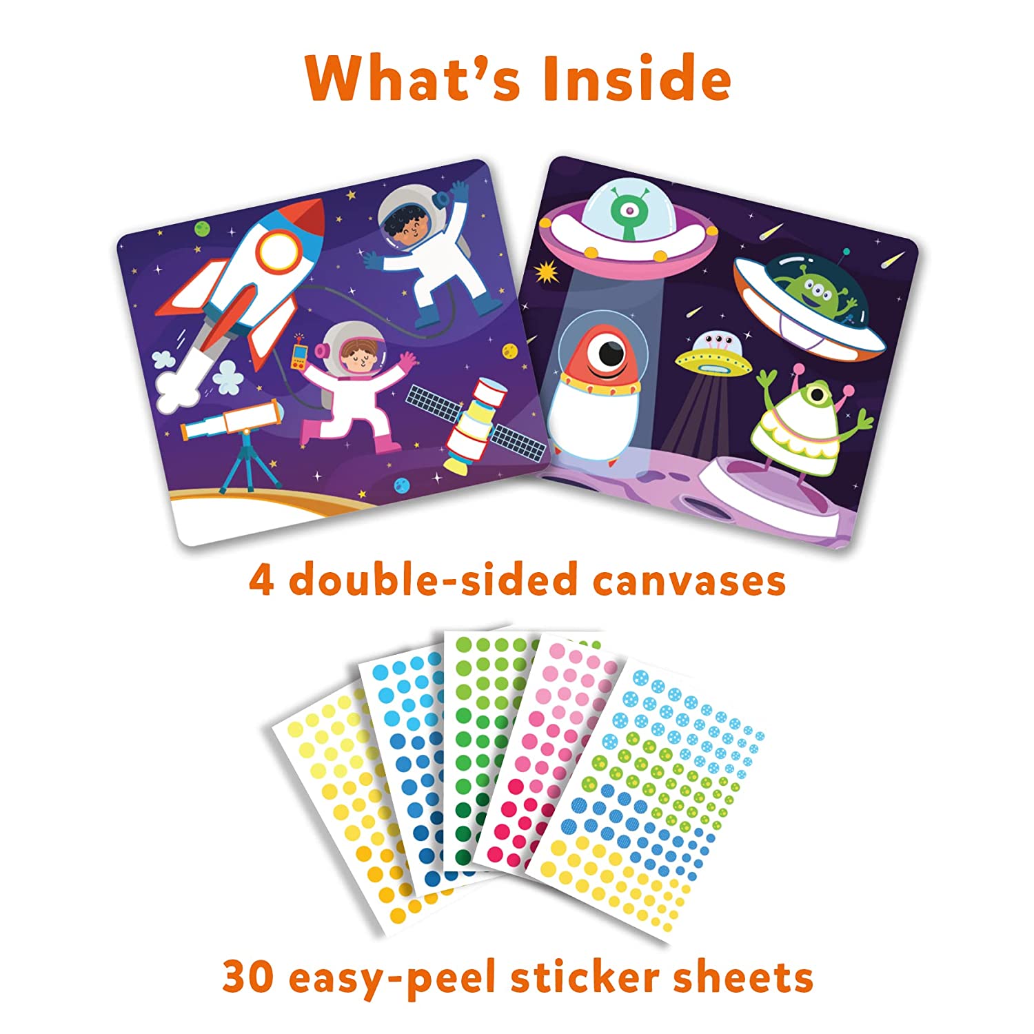 Skillmatics Dot It Outer Space - No Mess Sticker Art Gift Kit for Ages 3-7 Years