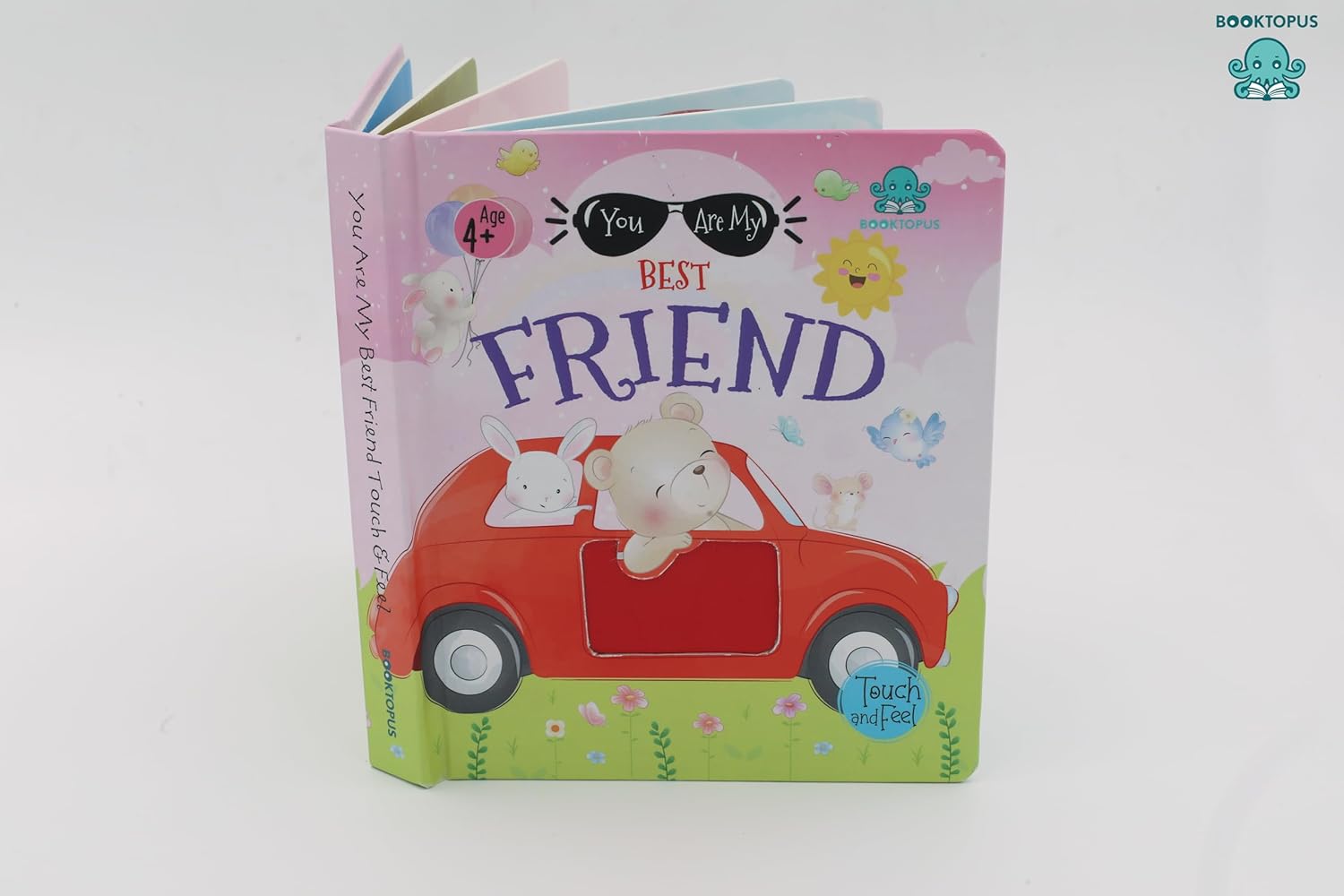 Booktopus Touch and Feel Board Book - You Are My Best Friend Sensory Book for Toddlers - Textured Baby Books for 4+