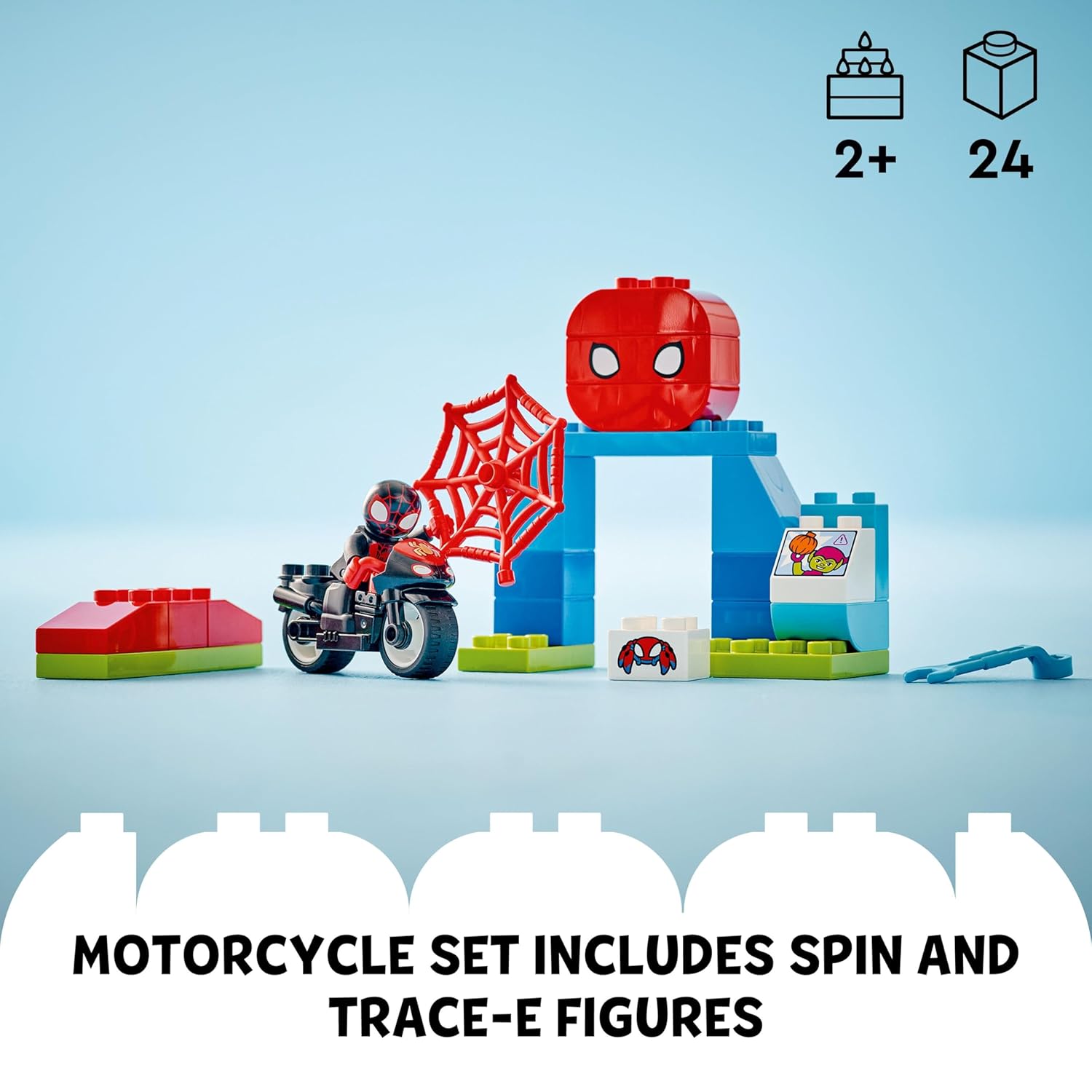 Buy LEGO DUPLO Marvel Spin’s Motorcycle Adventure Set Kit for