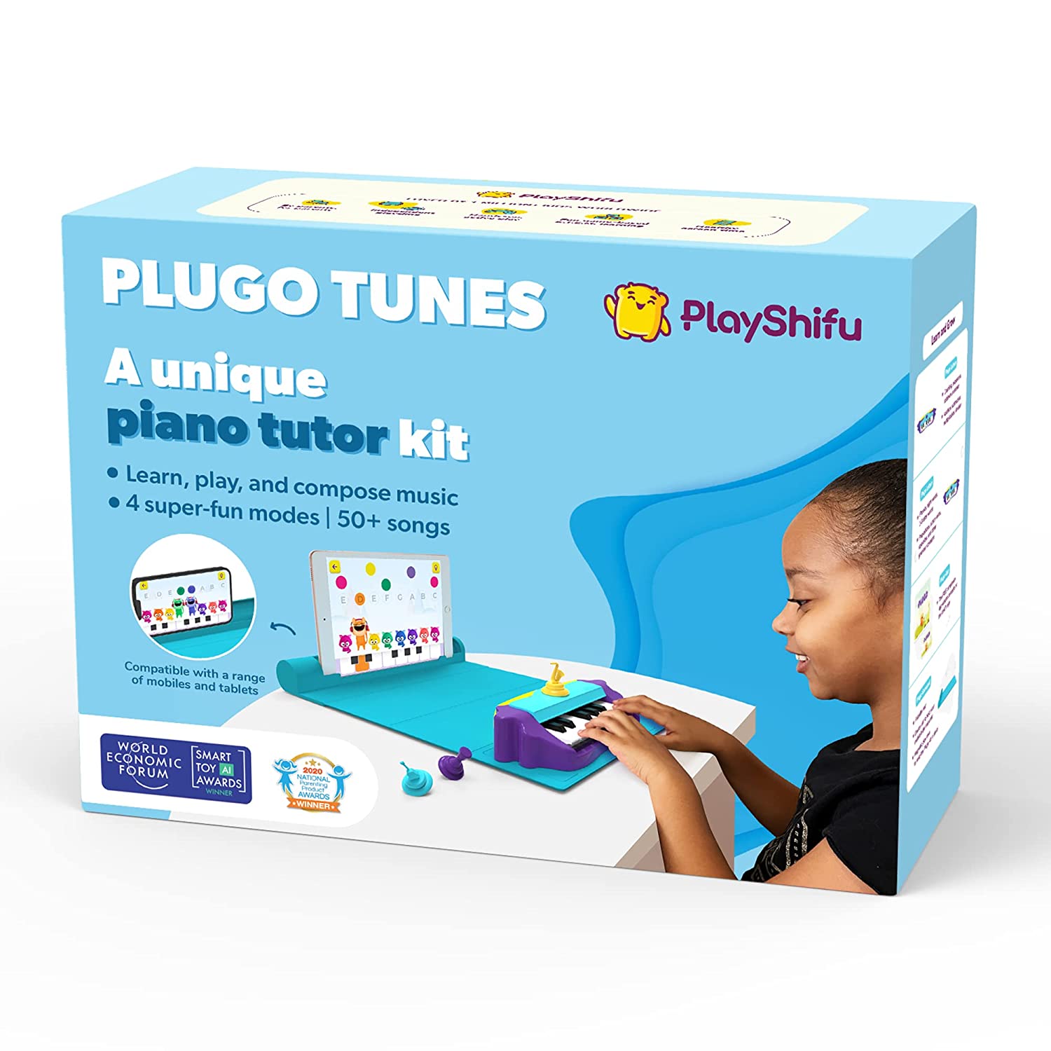 PlayShifu Plugo Tunes - Piano Learning Musical STEM Kit for Kids Ages 4 Years & Up (App Based, Device Not Included)