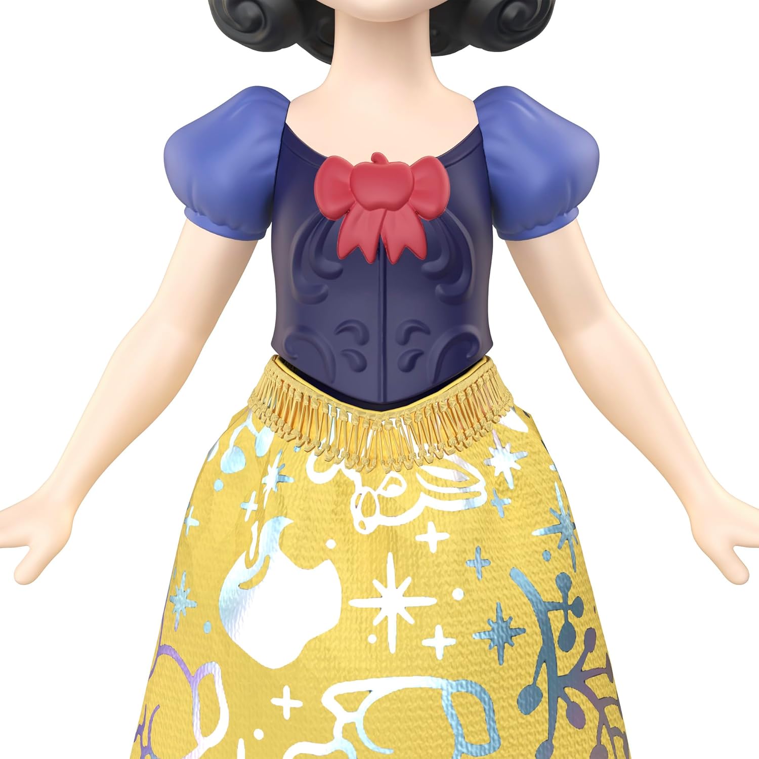 Disney Princess Snow White Posable Small Doll in Shiny Outfit with Removable Skirt, Inspired by Movie for Kids Ages 3+