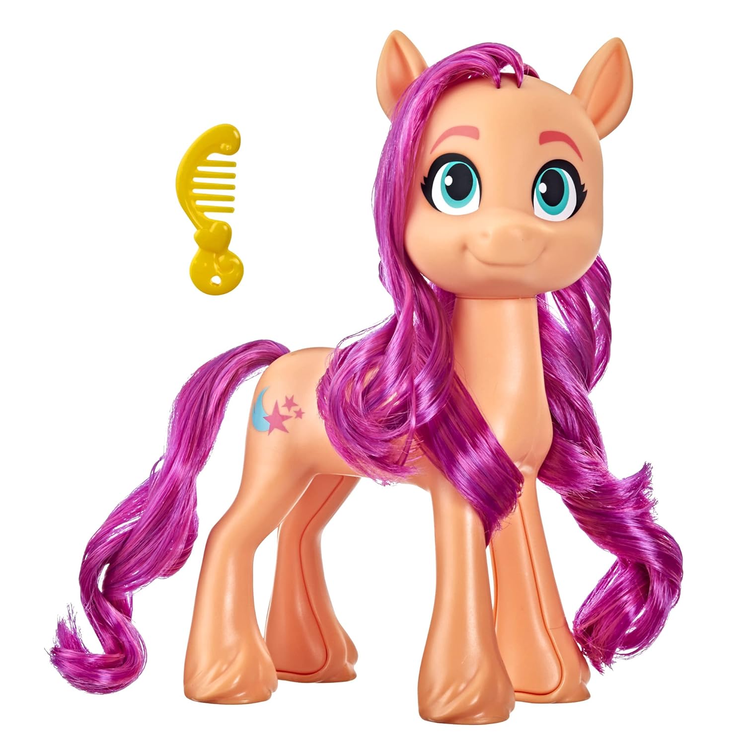 My Little Pony: A New Generation Mega Movie Friends Sunny Starscout - 8-Inch Orange Pony Figure with Comb, Toy for Kids Ages 3 and Up