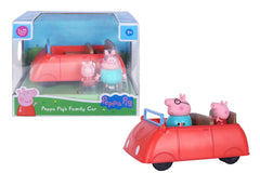 PEPPA PIG Peppa's Family Red Car with Sound Effects, Includes 2 Figures, Preschool Toys for Girls and Boys 3 Years and Up