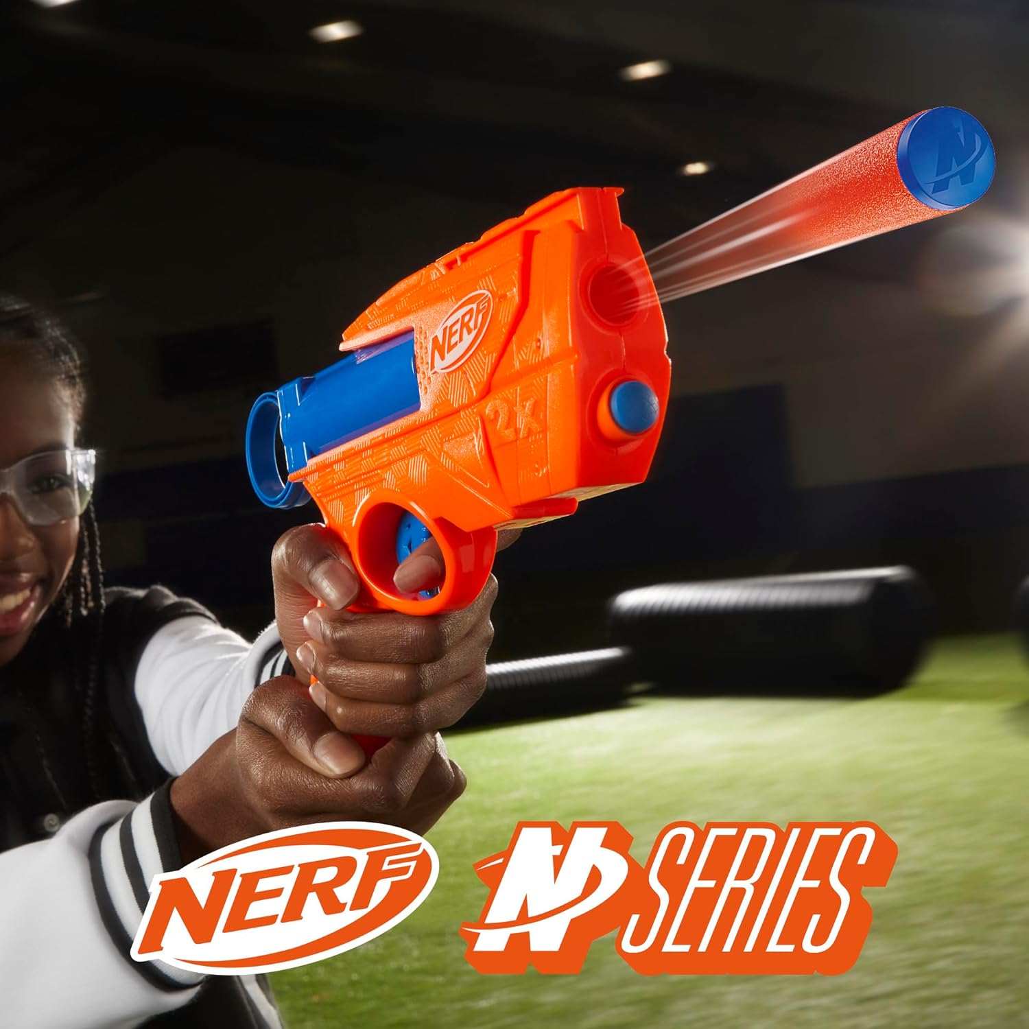 Nerf N Series Ward Foam Dart Blaster, 2 N1 Darts Compatible Only with N Series Blasters, Kids Outdoor Games, Ages 8+