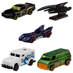 Hot Wheels 5-Pack of Batman Vehicles, Set of 5 1:64 Scale Die-Cast Toy Cars, Including a Batmobile, Batplane & Armored Truck​​​
