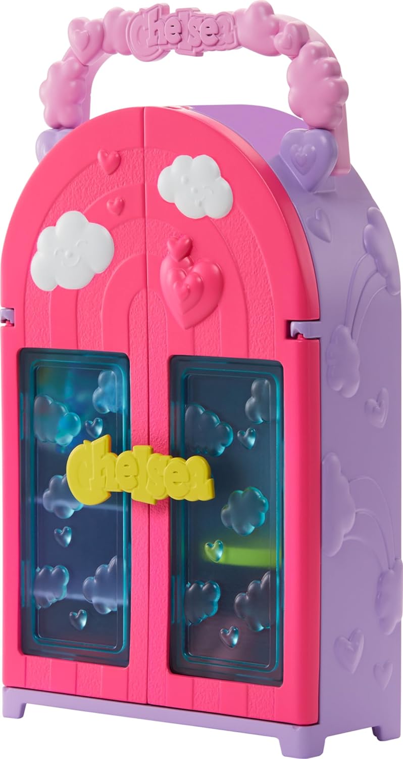 Barbie Chelsea Doll & Closet Toy Playset with 15 Pieces Clothes & Accessories Included, Foldable Set for On-The-Go Play & Storage for Kids Ages 3+