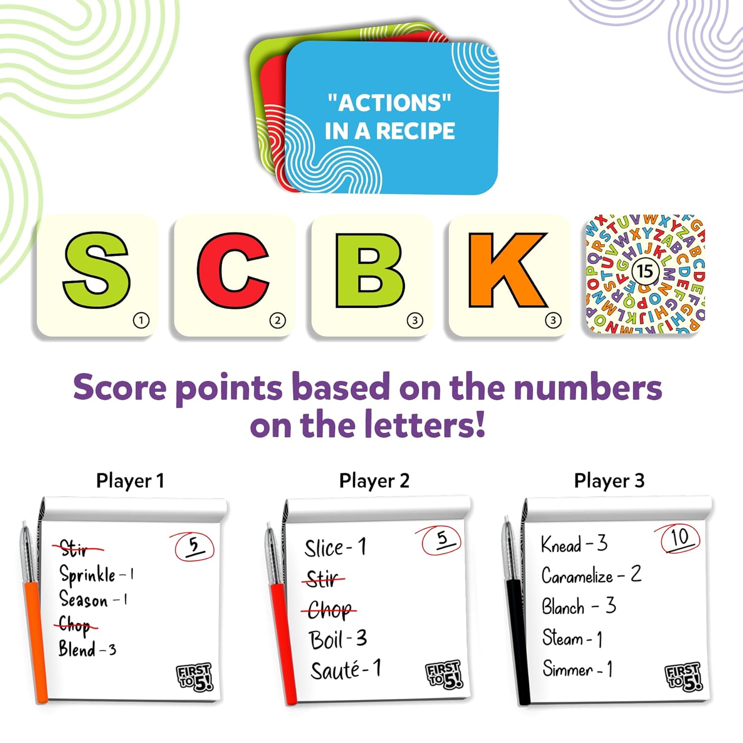 Skillmatics First to 5 Game with a Twist For Kids Ages 8+