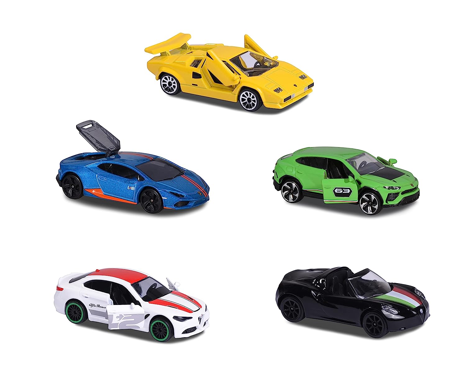 Majorette Dream Italian Vehicles Series 5 Car Gift Set For Kids Ages 3+