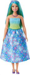 Barbie Royal Doll with Blue-Highlighted Hair, Butterfly-Print Skirt and Accessories