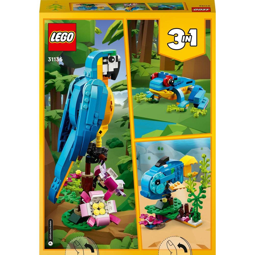 LEGO Creator 3In1 Exotic Parrot Building Kit for Ages 7+