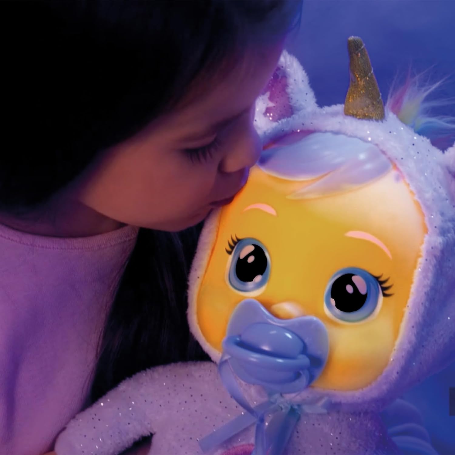CRY BABIES Goodnight Dreamy Sleep Beautiful Interactive Soft Cuddly Doll with Night Light and Lullabies For Baby And Toddlers Ages 18 Months And Up