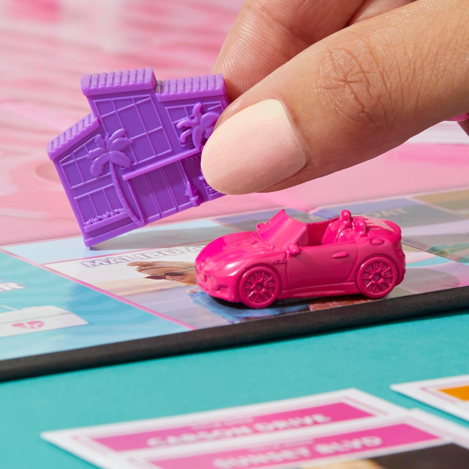 Monopoly Barbie Edition 2-6 Players Fun Family Board Game for Kids and Adults Ages 8+