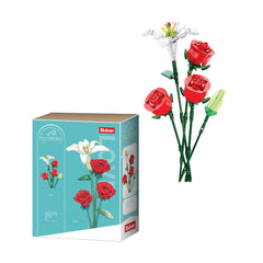 Sluban Flowers - Rose Building Blocks For Ages 6+