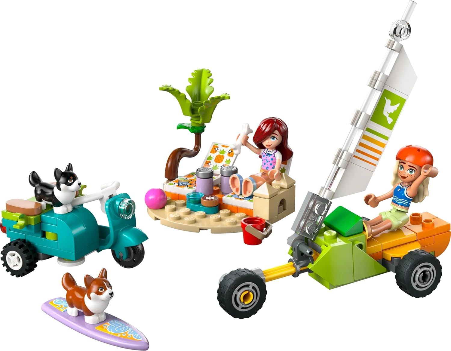 LEGO Friends Surfing Dogs and Scooter Adventure Building Kit For Ages 6+