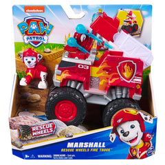 Paw Patrol Marshall Rescue Wheels - Collectable Action Car Figure For Kids 3 Years and Above