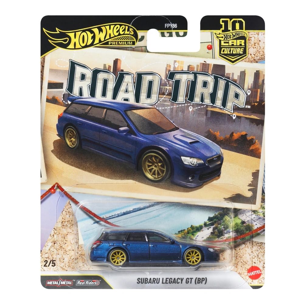 Hot Wheels Car Culture 1:64 Scale Premium Road Trip Subaru Legacy GT (BP) Toy Car for Ages 4+